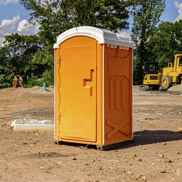 can i customize the exterior of the porta potties with my event logo or branding in Waldorf